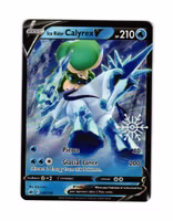 Ice Rider Calyrex V Holiday stamp 045/198 Rare Snowflake Holiday Calendar Chilling Reign Pokemon