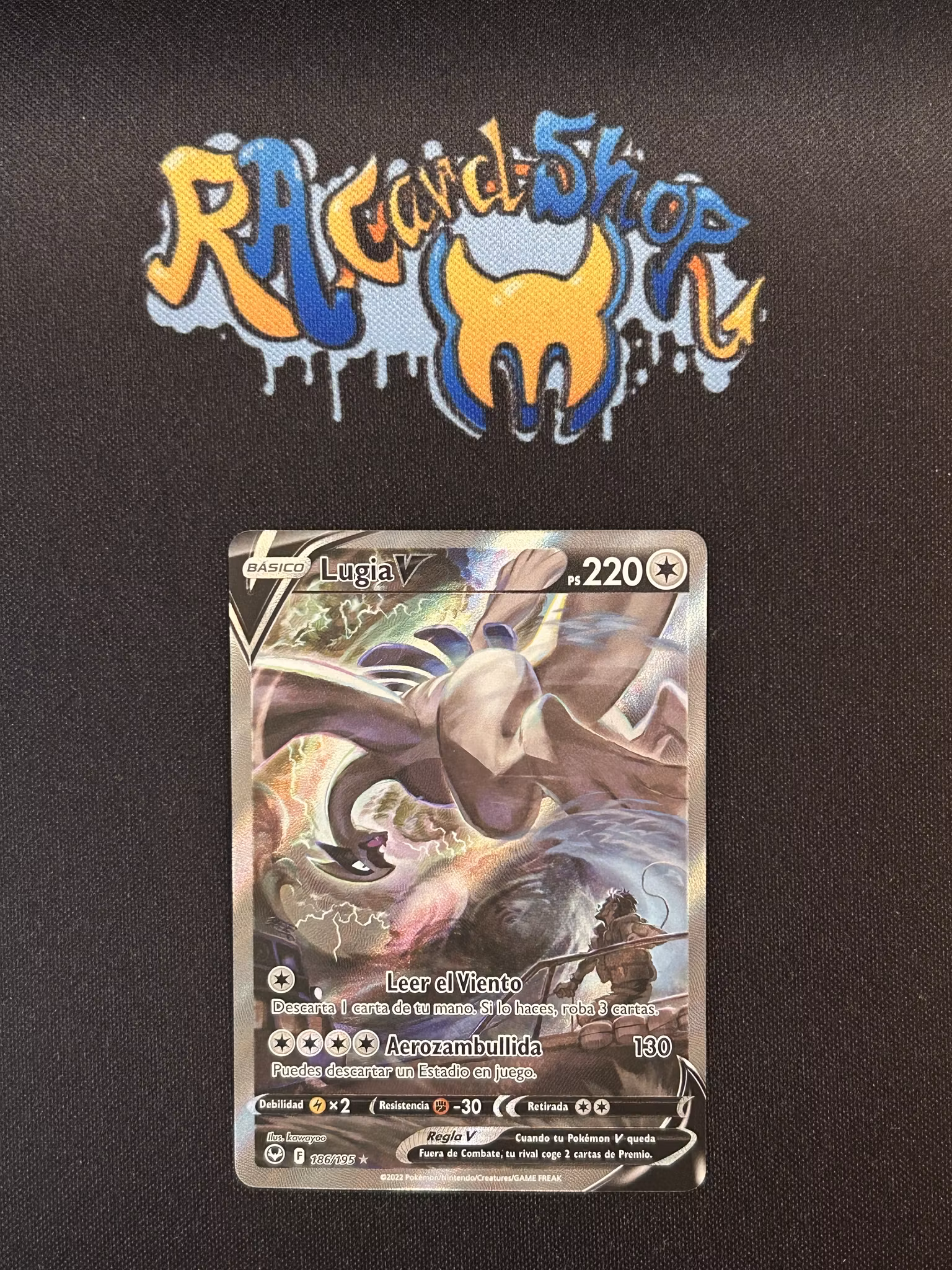 Lugia V Special illustration Rare 186/TG30 (ITALIENSKT KORT) Silver Tempest Pokemon