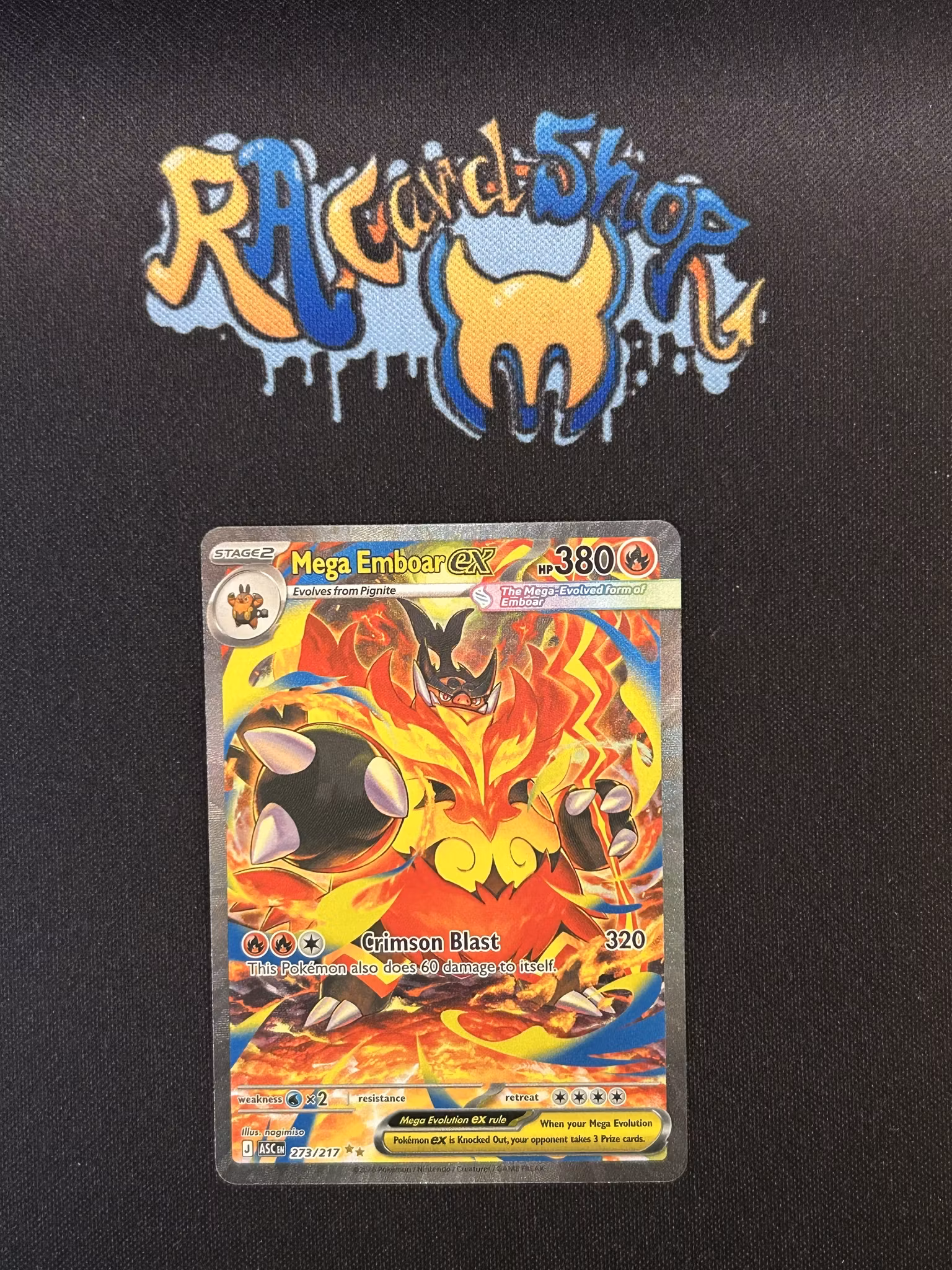 Mega Emboar Ex Special Illustration Rare 273/217 Ascended Heroes Pokemon
