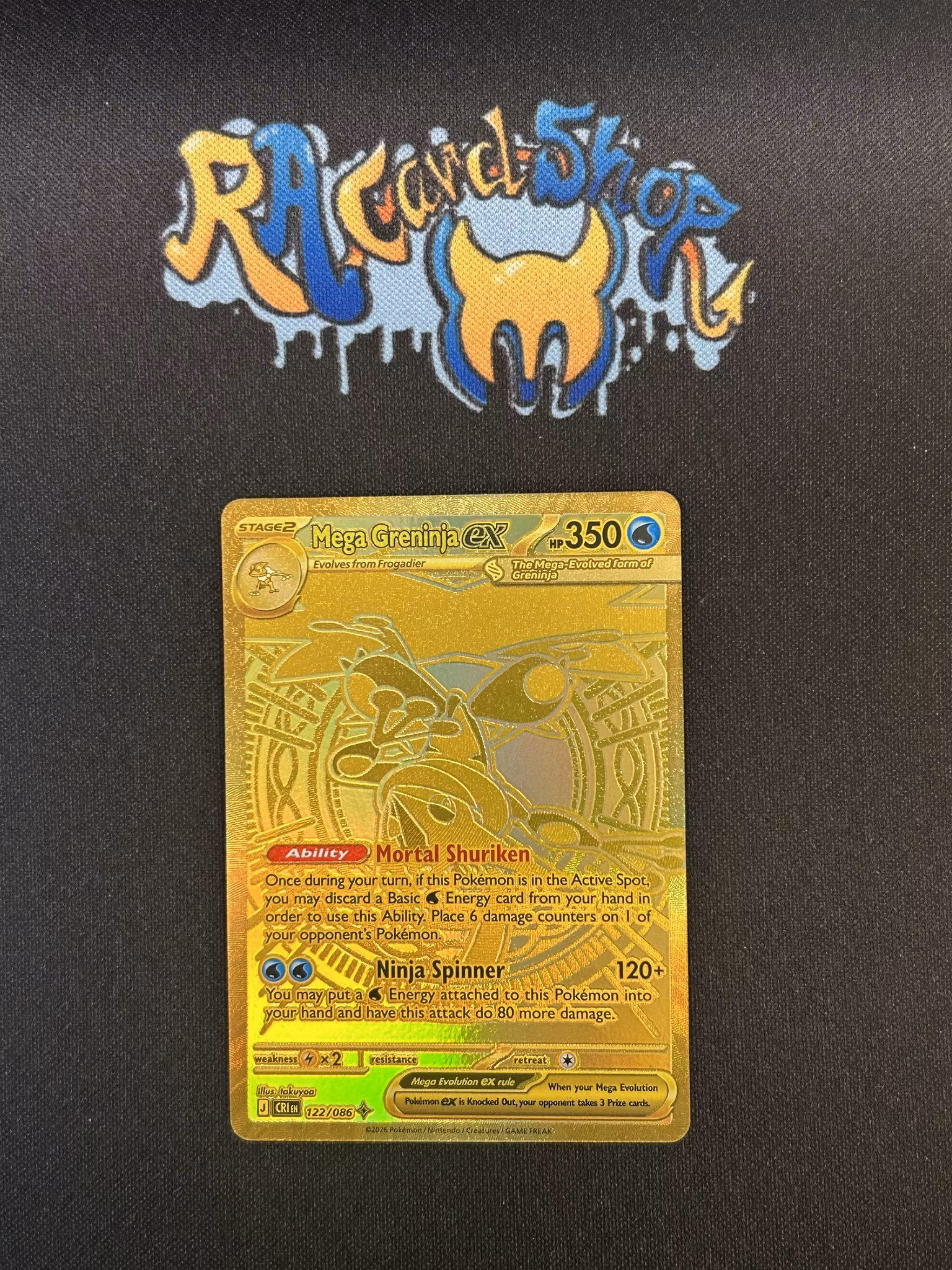 Mega Greninja ex Secret Rare 122/086 Chaos Rising Pokemon