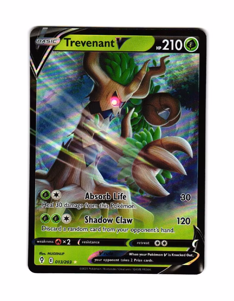 Trevenant V Rare 013/203 Evolving Skies Pokemon