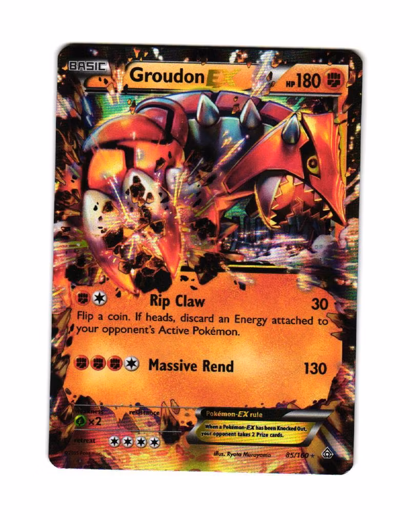 Groudon EX Ultra Rare 85/160 XY Primal Clash Pokemon