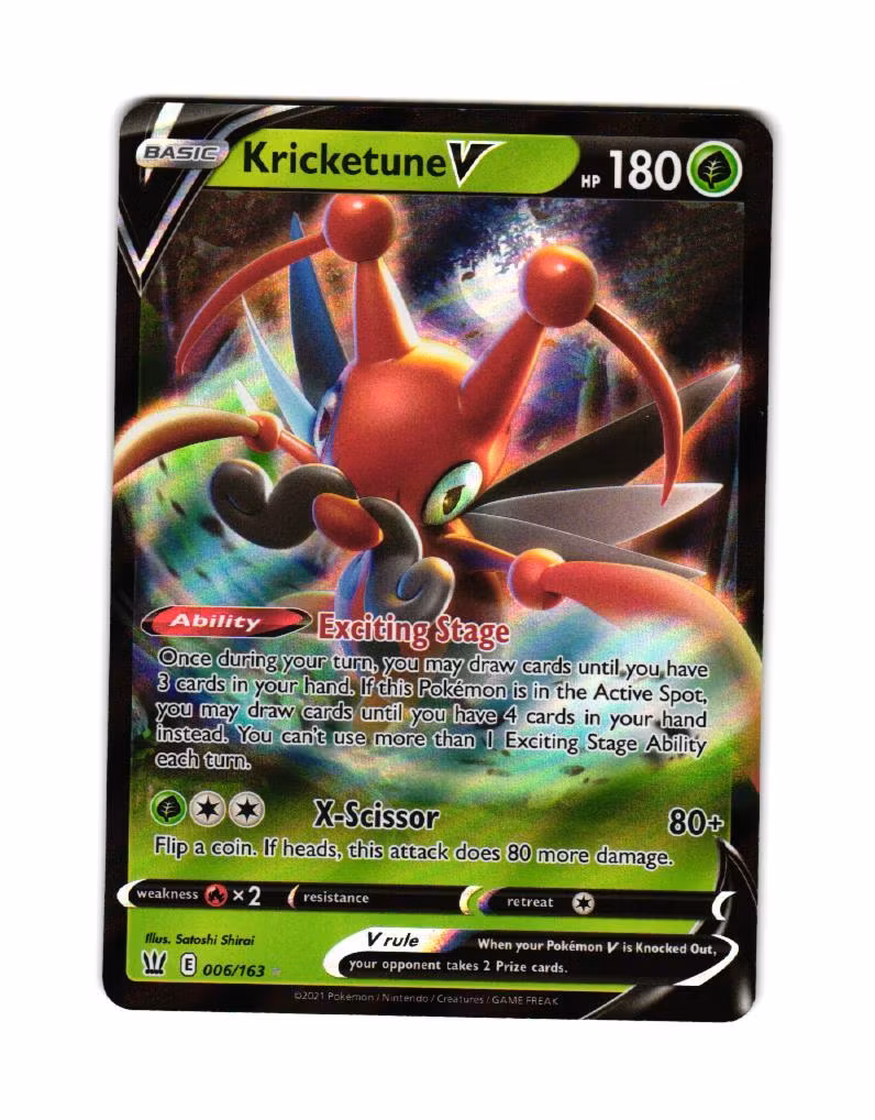 Kricketune V Ultra Rare 006/163 Battle Styles Pokemon