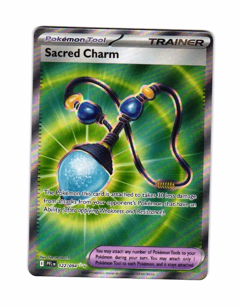 Sacred Charm Ultra Rare 122/094 Phantasmal Flames Pokemon