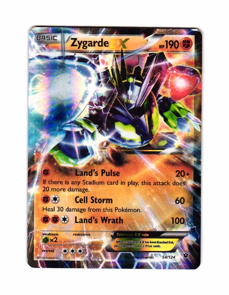 Zygarde EX Ultra Rare 54/122 Fates Collide Pokemon