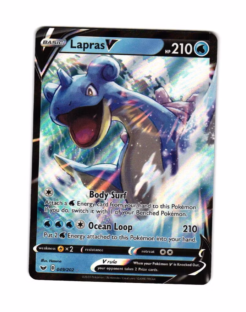 Lapras V Ultra Rare 049/192 Sword & Shield Pokemon