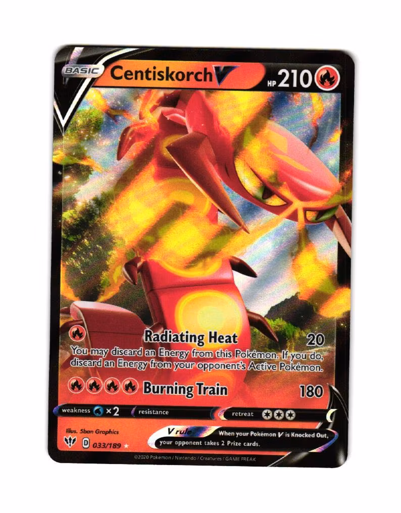 Centiskorch V Ultra Rare 033/189 Darkness Ablaze Pokemon