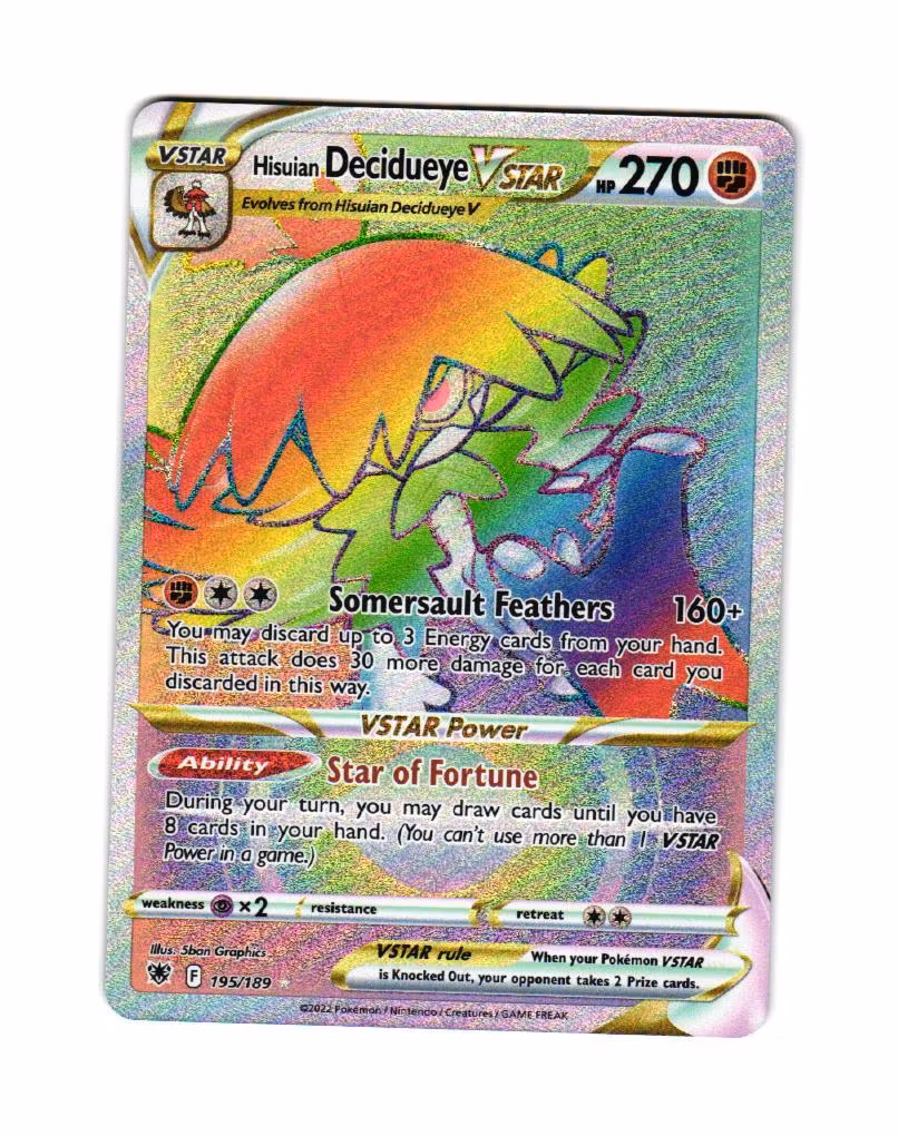 Hisuian Diciduyey Vstar Rainbow Rare 195/189 Astral Radiance Pokémon