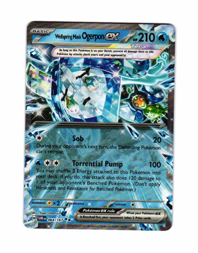 Wellspring Mask Ogerpon ex Ultra Rare 064/086 Twilight Masqurade Pokemon