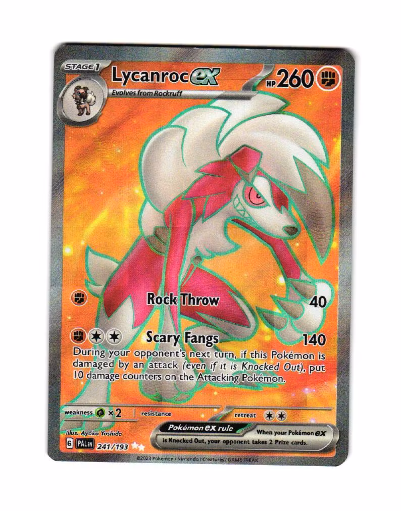 Lycaroc EX Ultra Rare 241/193 Paldea Evolved Pokemon