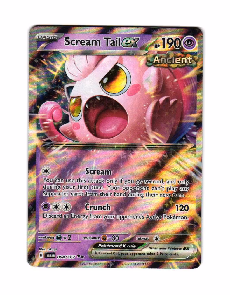 Scream Tail ex Double Rare 094/167 Twilight Masquerade Pokemon