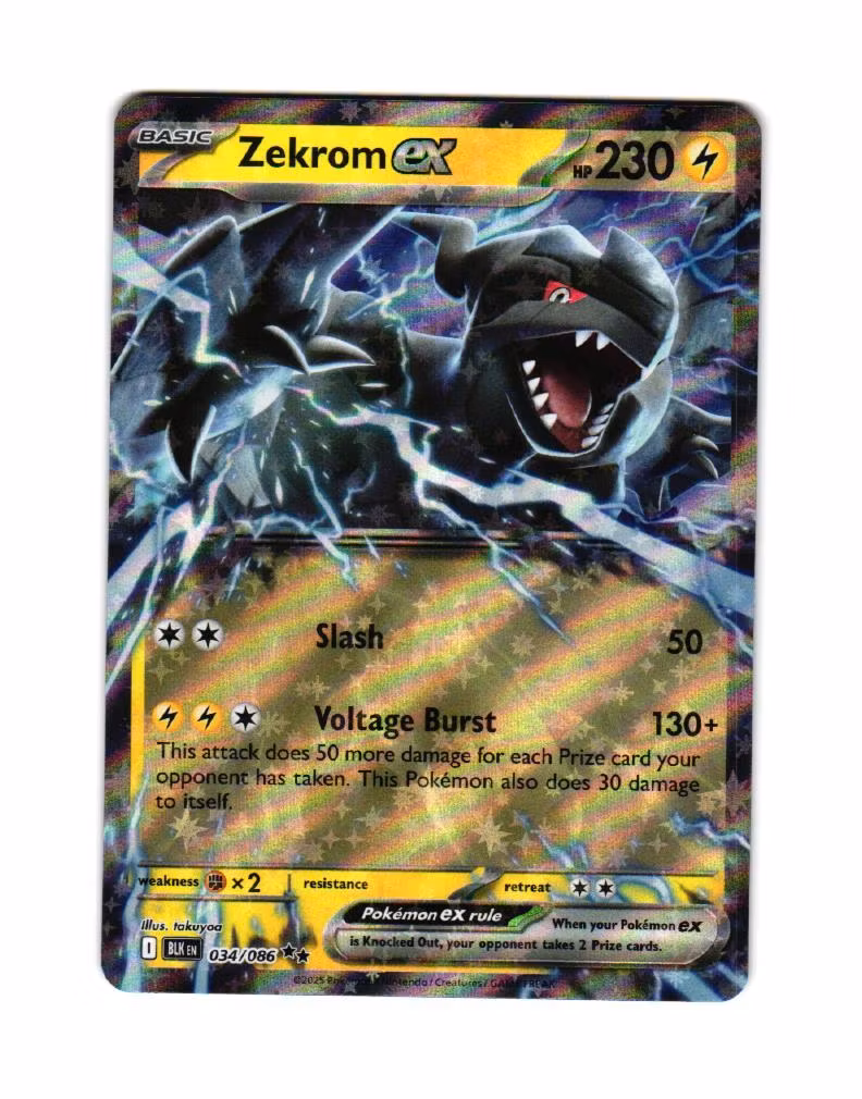 Zekrom ex Ultra Rare 034/086 Black Bolt Pokemon