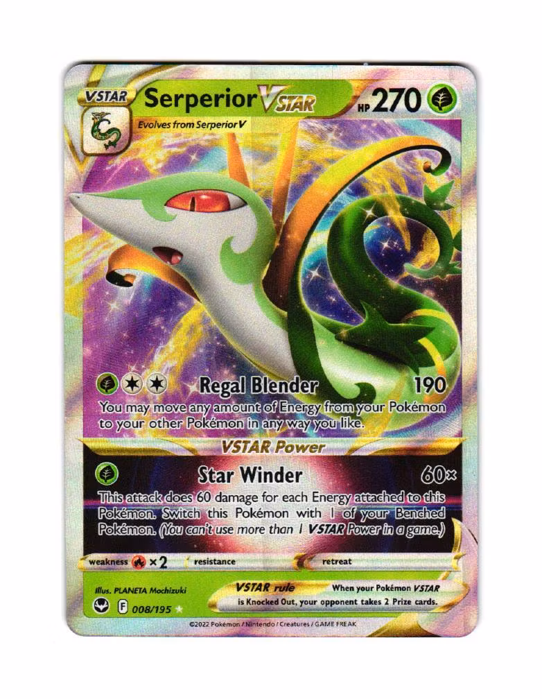 Serperior Vstar 008/195 Silver Tempest Pokemon
