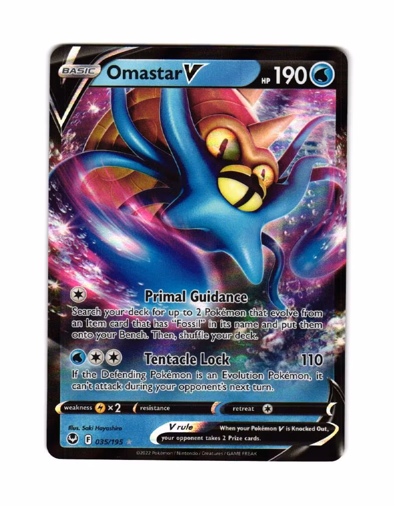 Omastar V 035/195 Tempest Pokemon