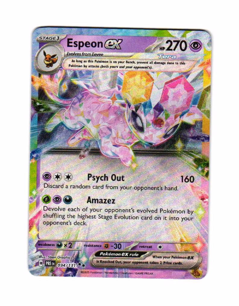 Espeon ex Double Rare 034/133 Prismatic Evolutions Pokemon