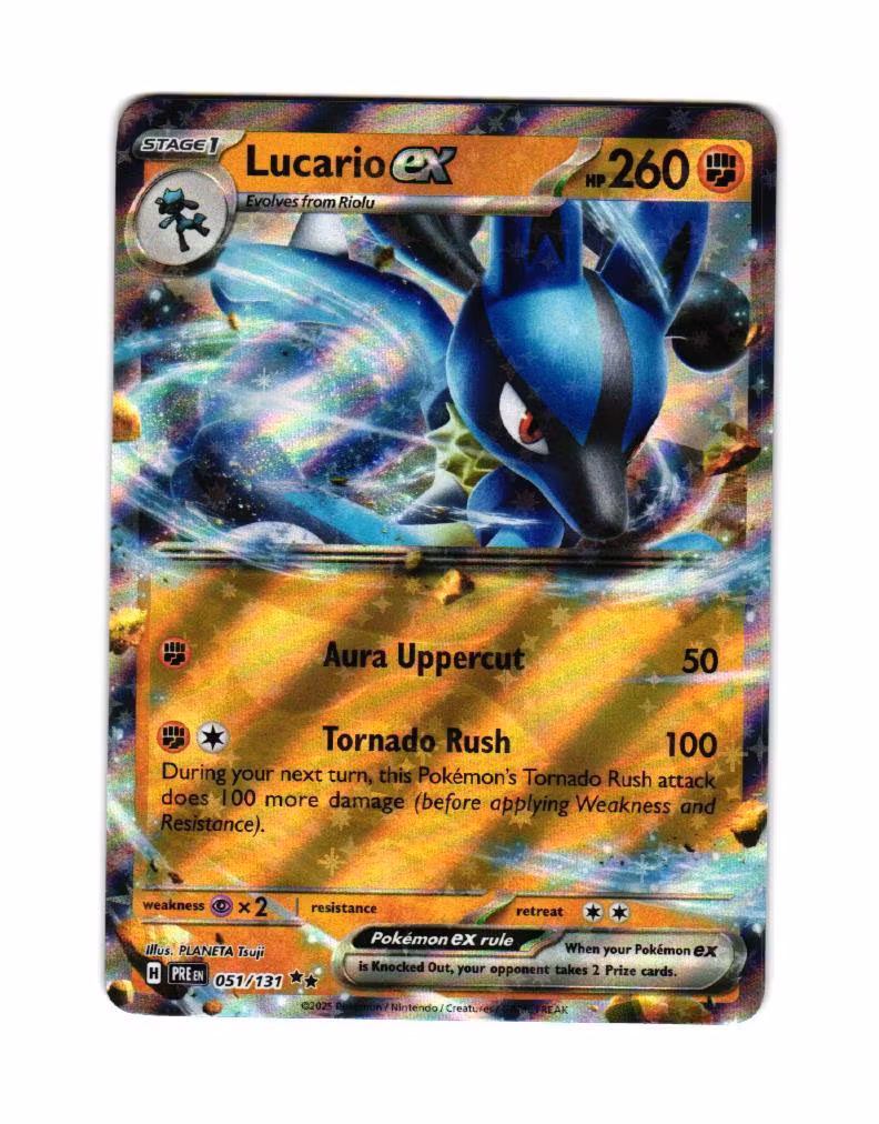 Lucario ex Double Rare 051/133 Prismatic Evolutions Pokemon