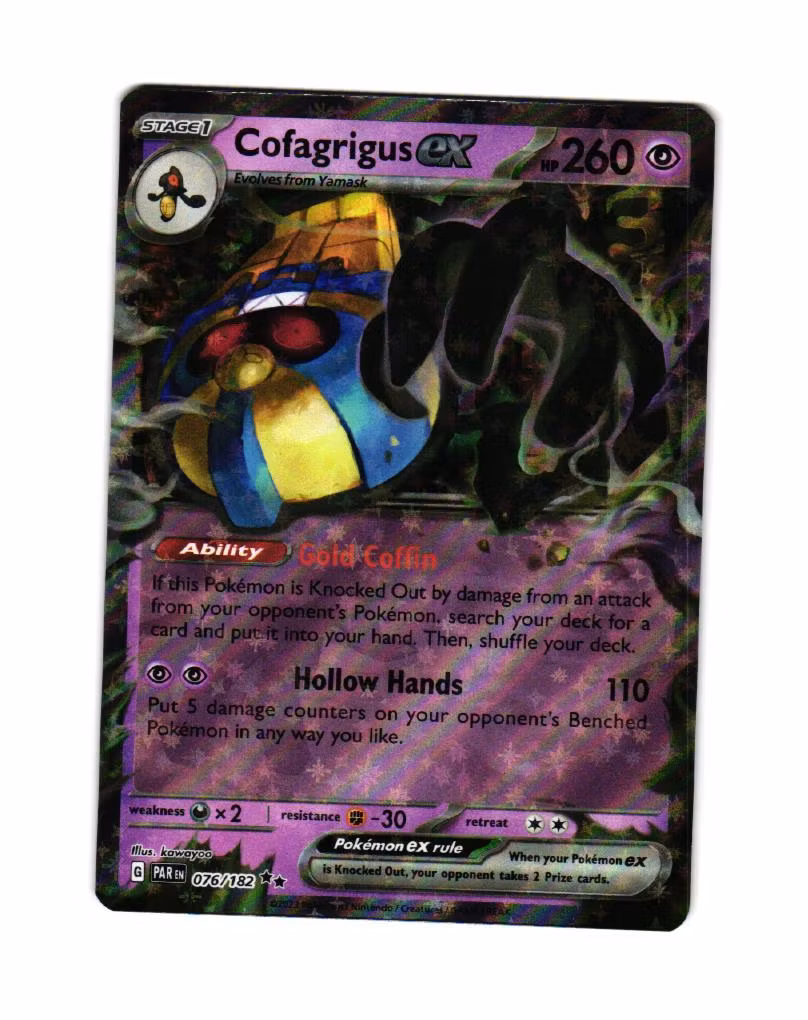 Cofagrigus ex Ultra Rare 076/182 Paradox Rift Pokemon