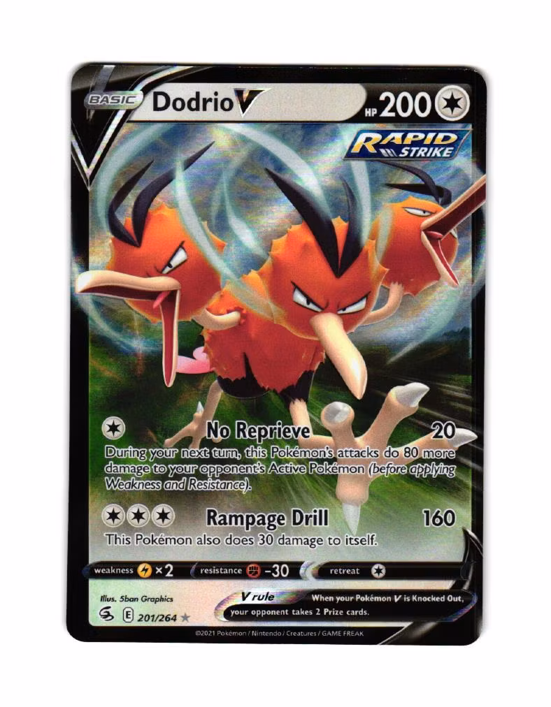 Dodrio V Ultra Rare 201/264 Fusion Strike Pokemon