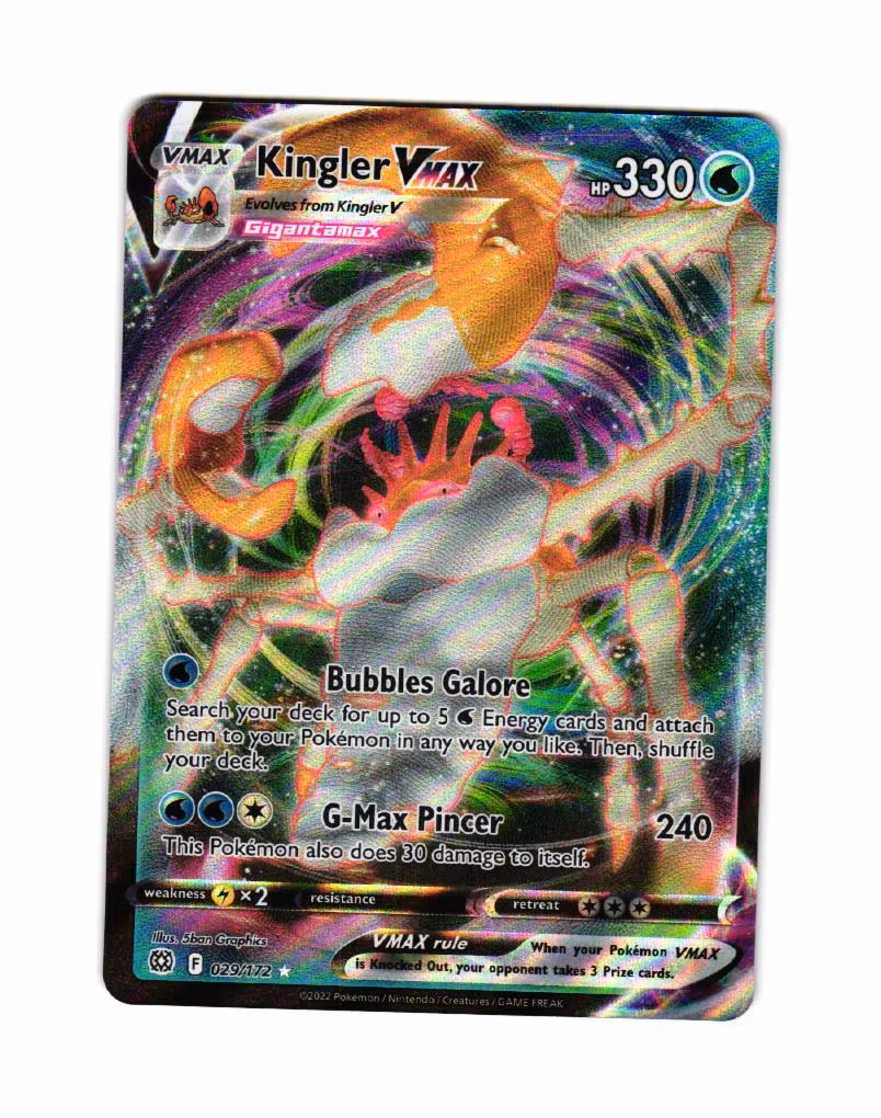 Kingler Vmax Ultra Rare 029/172 Brilliant Stars Pokemon