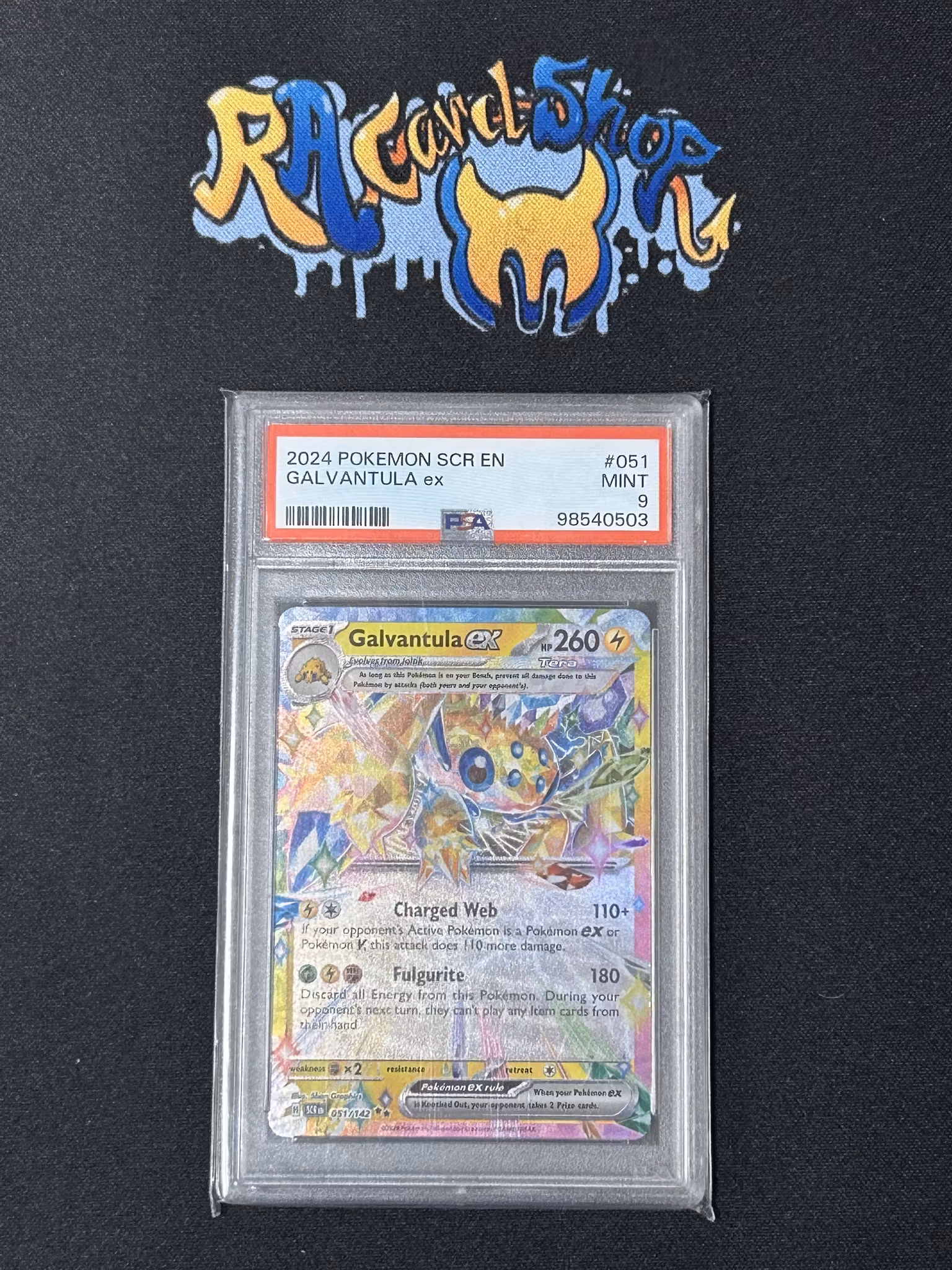 Galvantula ex Stellar Crown Pokemon Graded Card 9 Psa