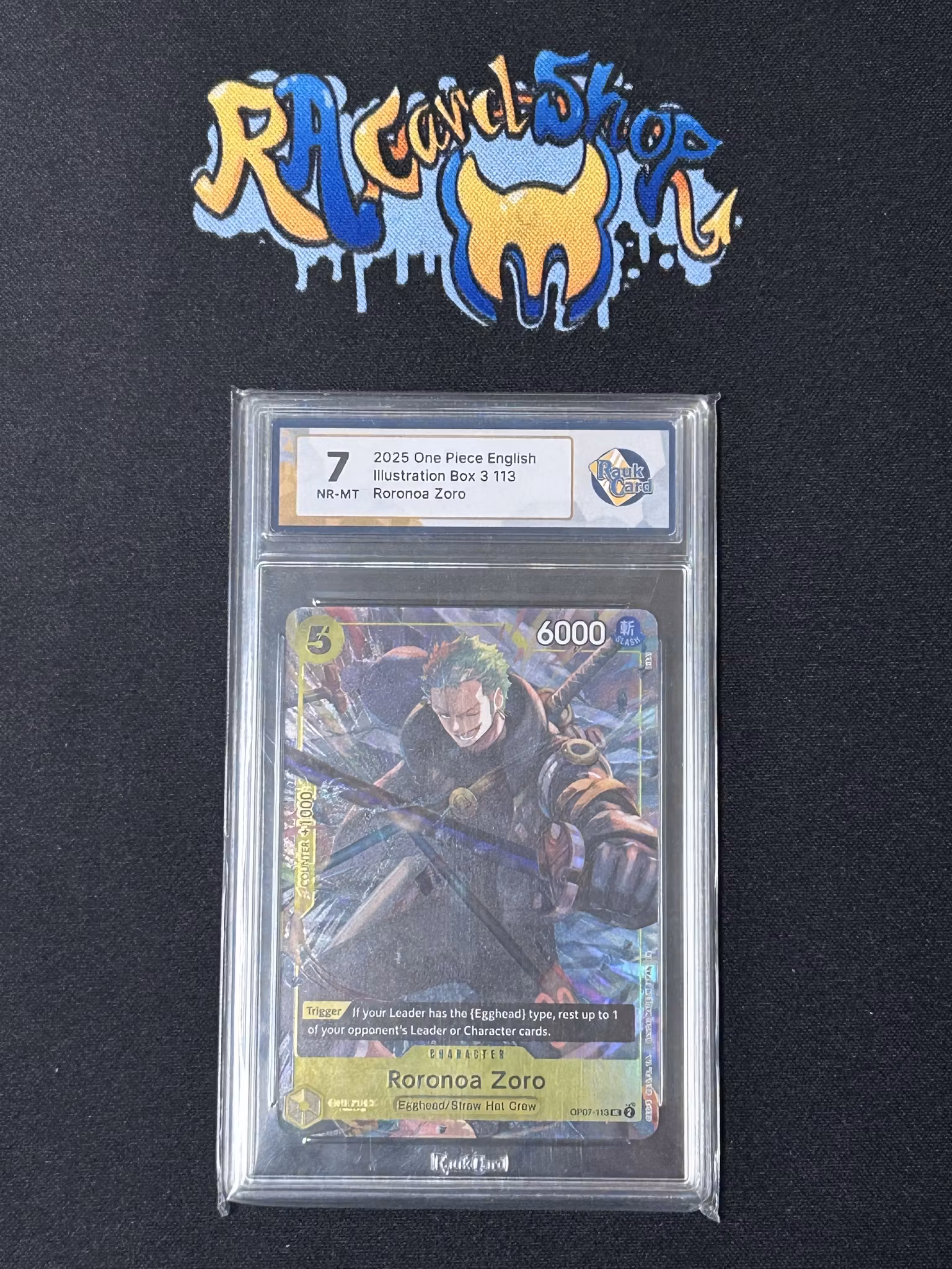 Roronoa Zoro 113 Illustration Box 3 One Piece Graded Card 7 RaukCard