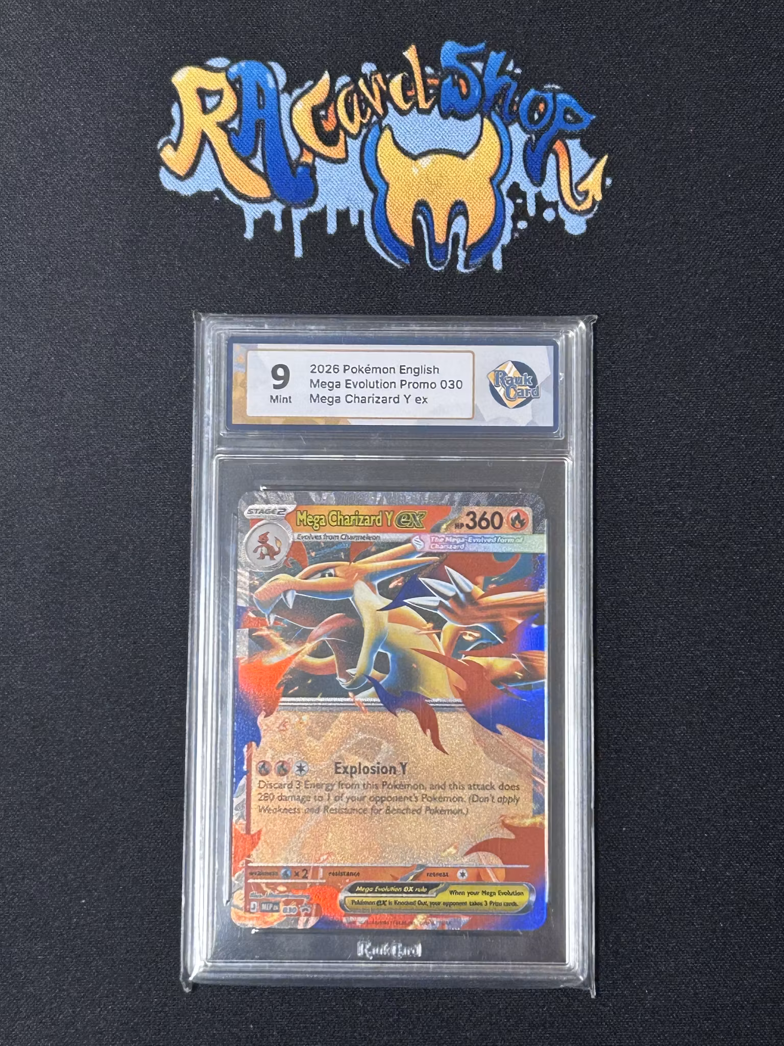 Mega Charizard ex 030 Mega Evolution Promo Graded Card 9 RaukCard