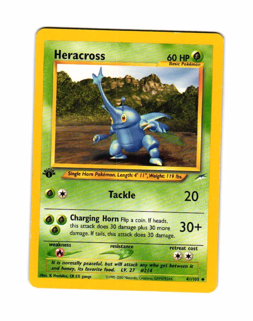 Heracross Uncommon 41/105 Neo Destiny 1st Edition Pokemon