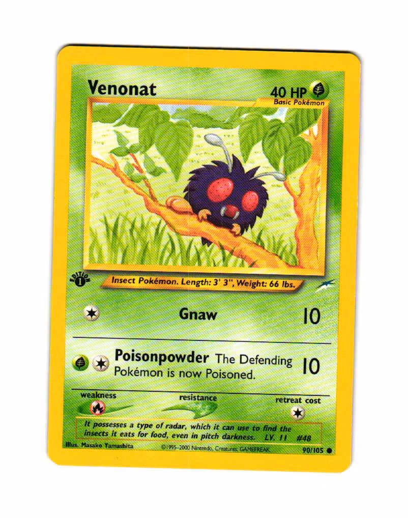 Venonat Common 90/105 Neo Destiny 1st Edition Pokemon