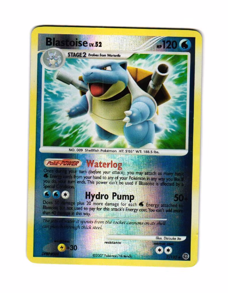 Blastoise Reverse Holo Rare 2/132 Secret Wonders Pokemon