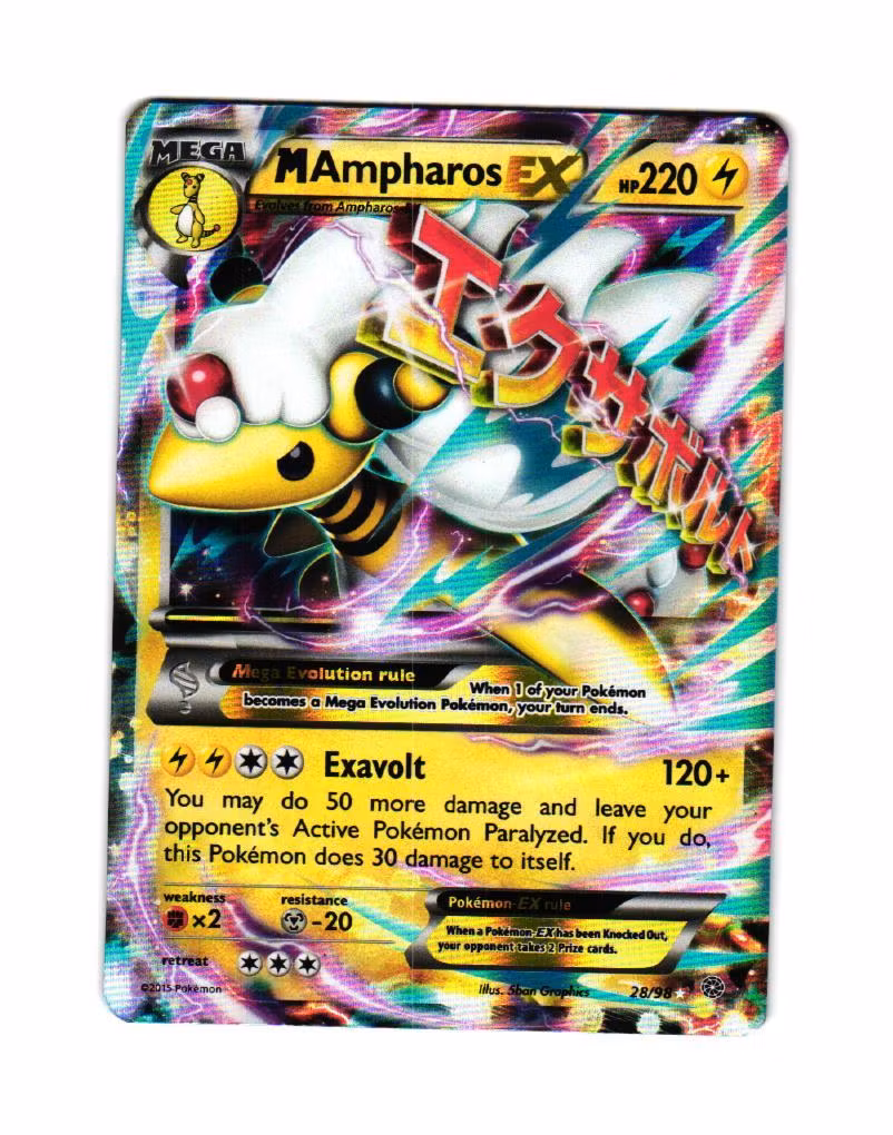 MAmpharos EX Ultra Rare 28/98 Ancient Origins Pokemon