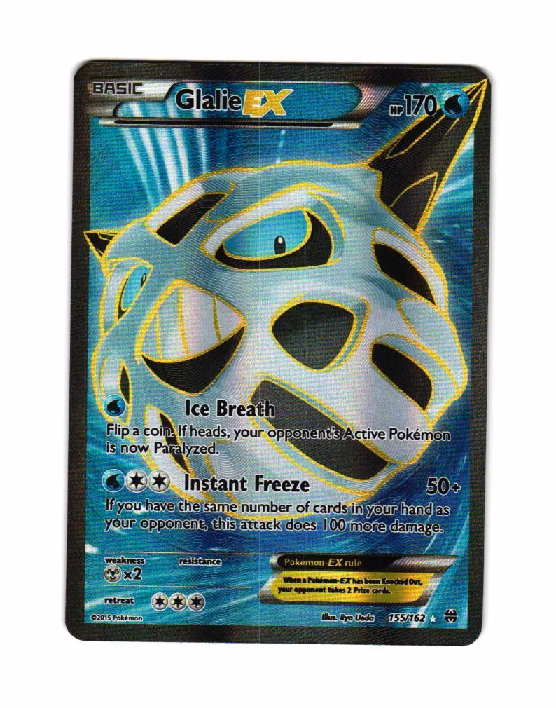 Glalie EX Ultra Rare 155/162 XY Break Through Pokemon