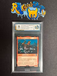 Gimli Counter of Kills Signed By John Rhys Davies Magic Graded Card RaukCard