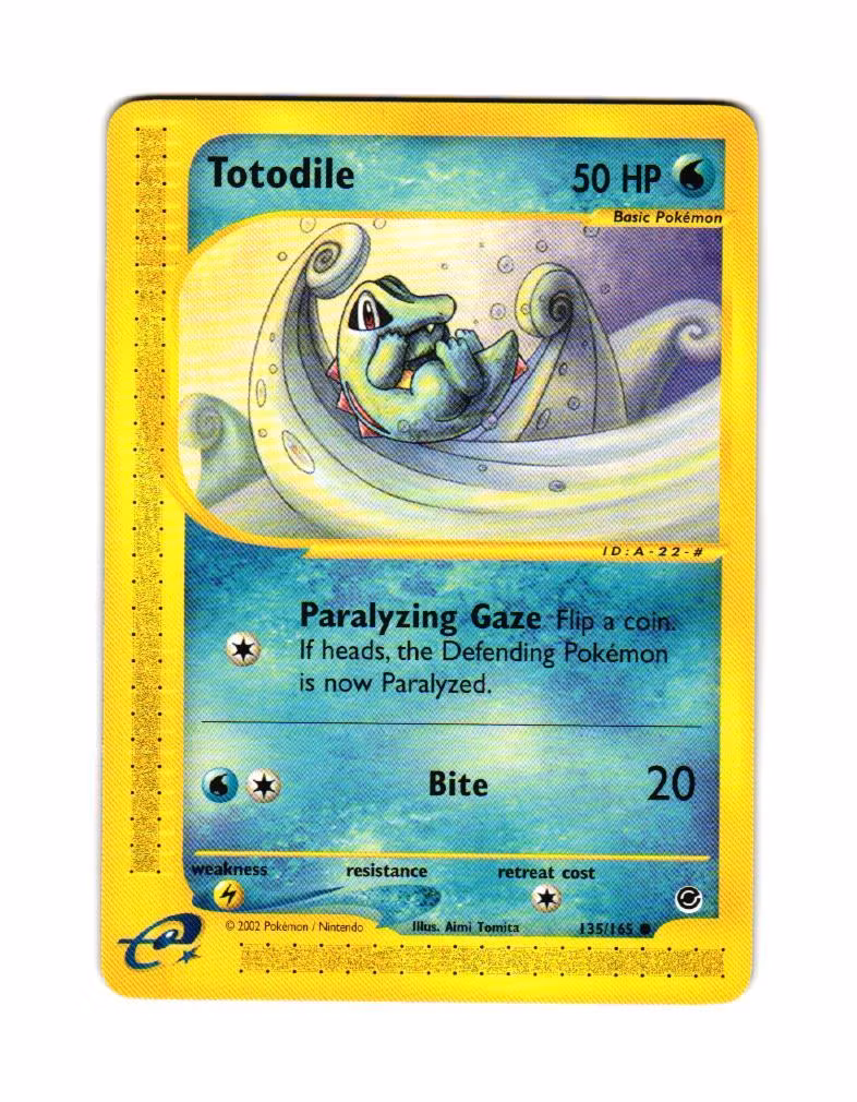 Totodile Common 135/165 Expedition Base Set Pokemon