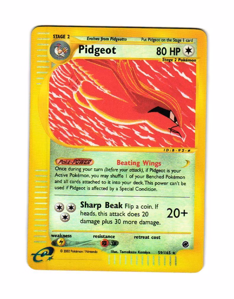 Pidgeot Reverse Holo Rare 59/165 Expedition Base Set Pokemon