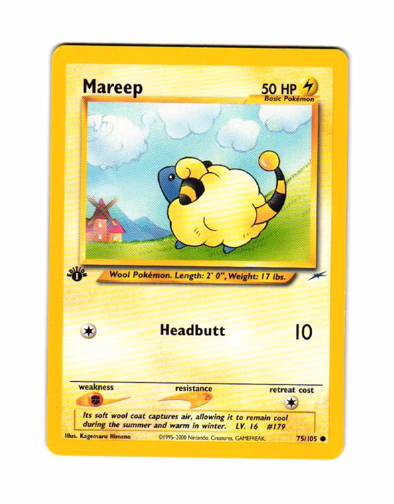 Mareep Common 75/105 Neo Destiny 1st Edition Pokemon
