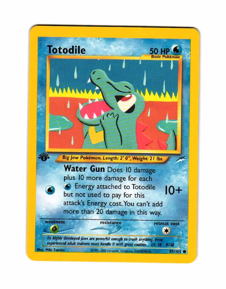 Totodile Common 85/105 Neo Destiny 1st Edition Pokemon