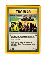 Broken Ground Gym Uncommon 92/105 Neo Destiny 1st Edition Pokemon Illustratör Tomokazu Komiya