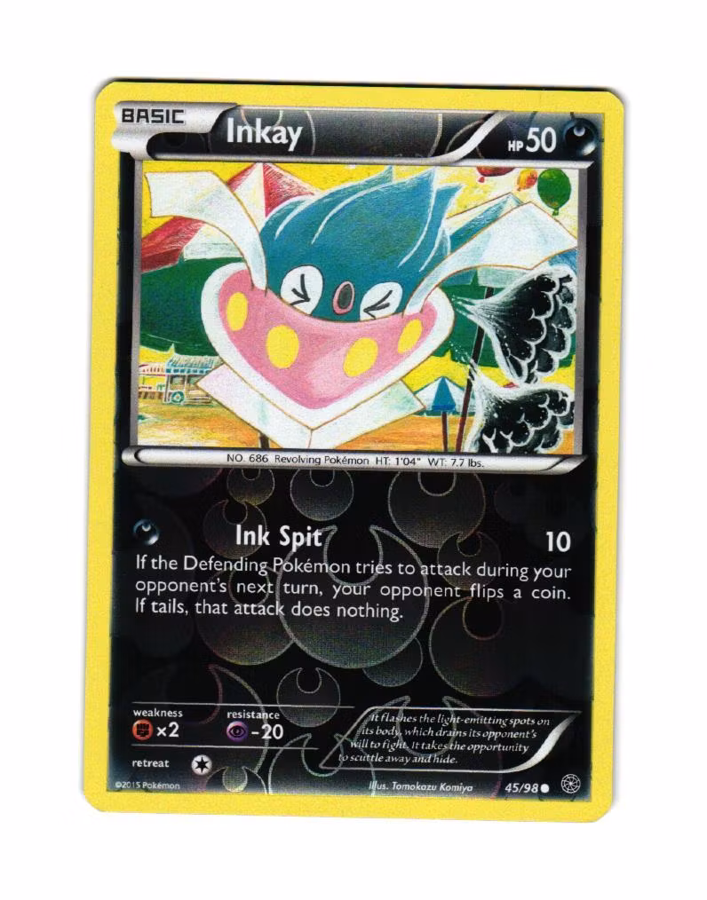 Inkay Reverse Holo Common 45/98 Ancient Origins Pokemon