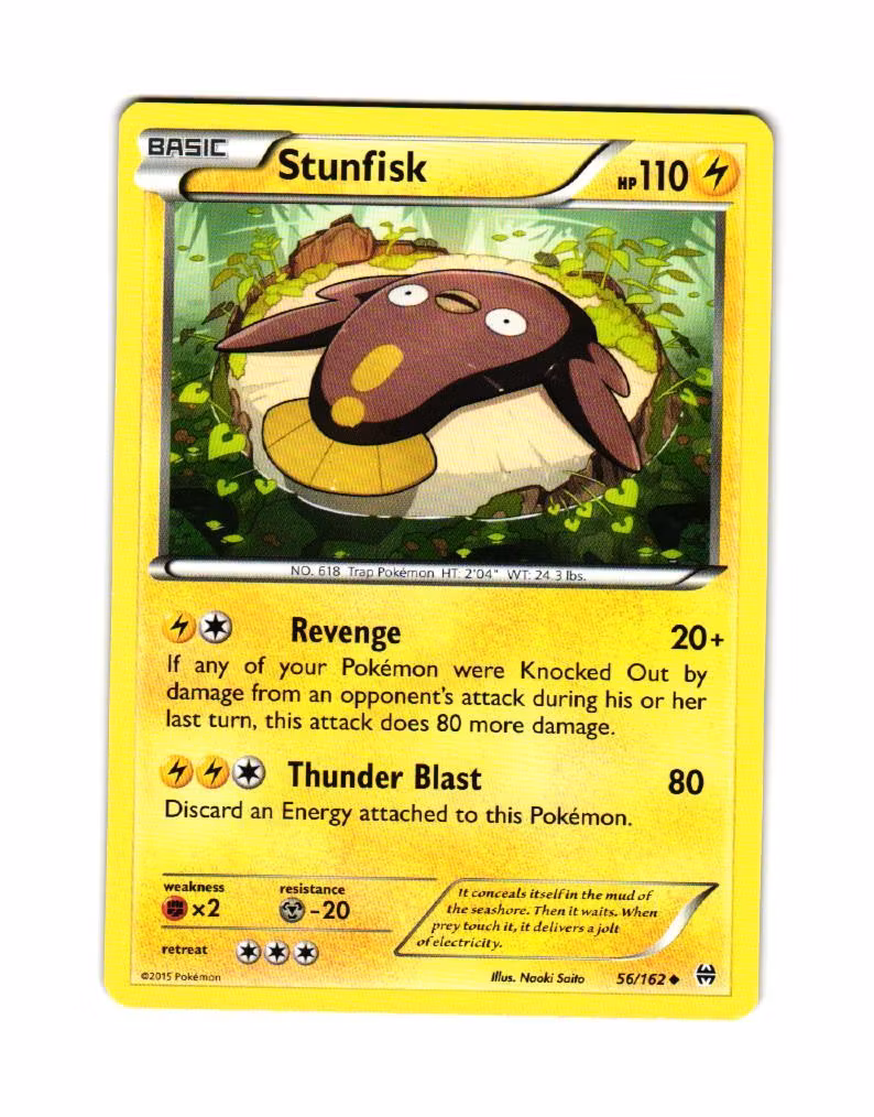 Stunfisk Uncommon 56/162 BREAKthrough Pokemon
