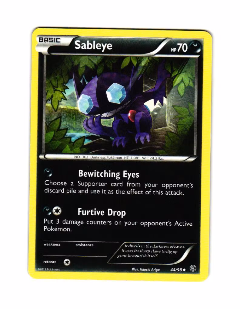 Sableye Uncommon 44/98 Ancient Origins Pokemon
