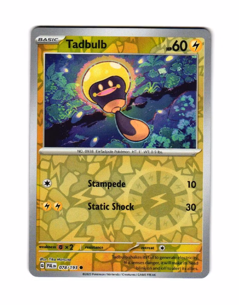 Tadbulb Common Reverse Holo 078/193 Paldea Evolved Pokemon