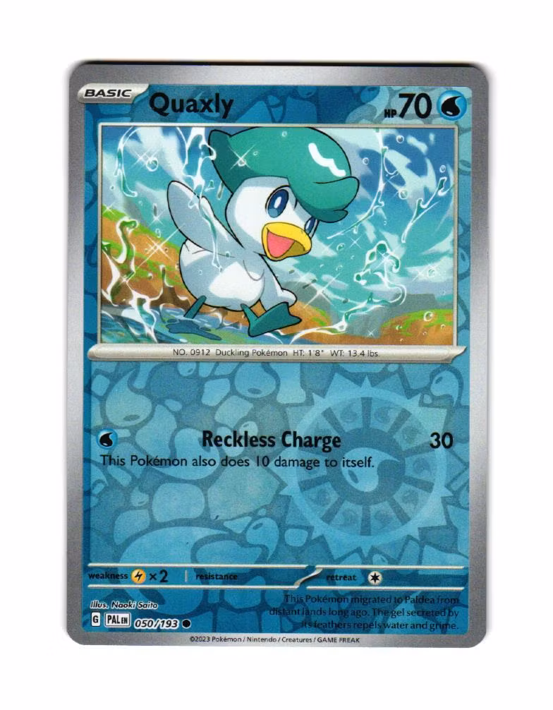 Quaxly Reverse Holo Common 050/193 Paldea Evolved Pokemon