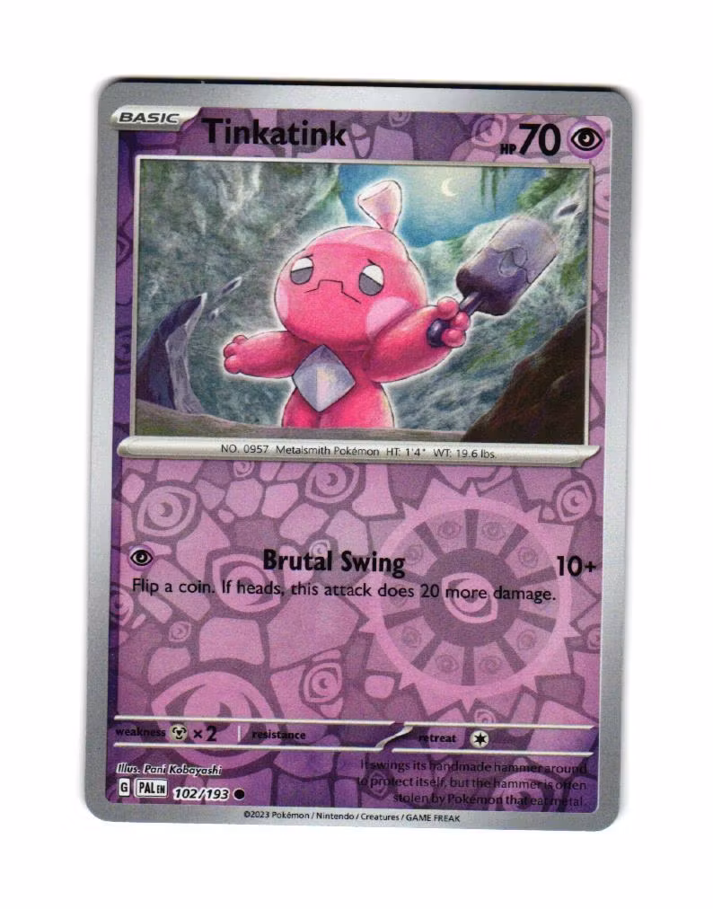 Tinkatink Reverse Holo Common 102/193 Paldea Evolved Pokemon