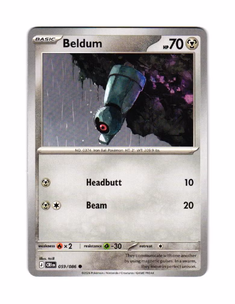 Beldum Common 059/086  Chaos Rising Pokemon