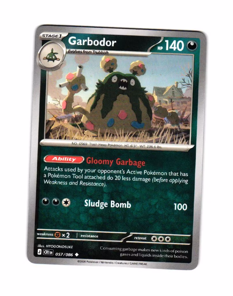 Garbador Uncommon 057/086  Chaos Rising Pokemon
