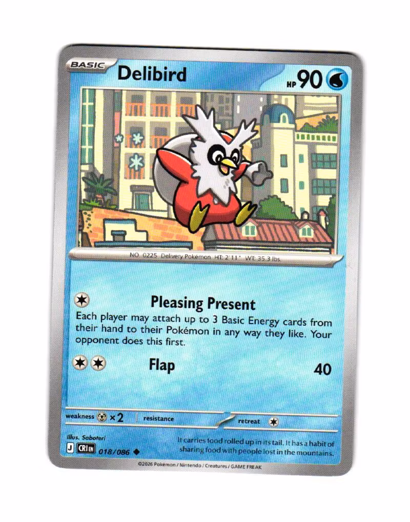 Delibird Uncommon 018/086  Chaos Rising Pokemon