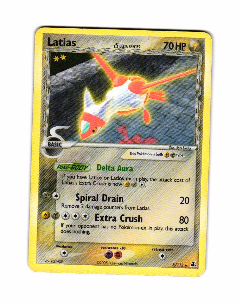 Latias Reverse Holo Rare 8/113 EX Delta Species Pokemon