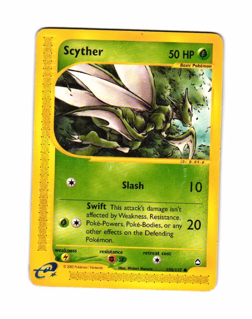 Scyther Common 106/165 Aquapolis Pokemon