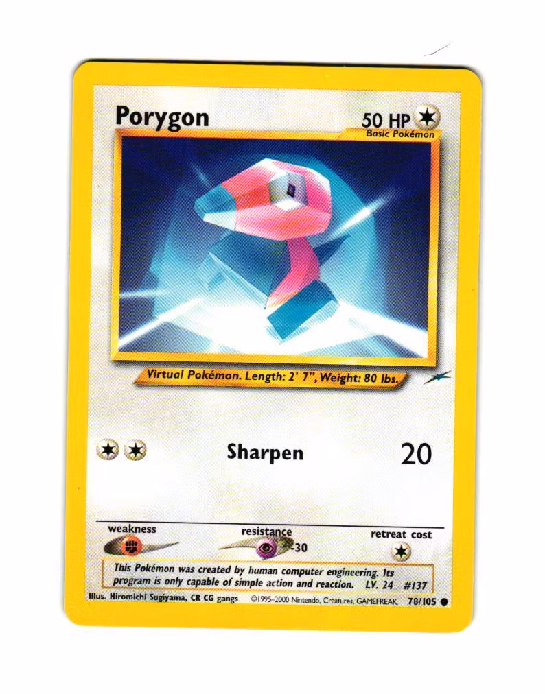 Porygon Common 78/105 Neo Destiny Pokemon