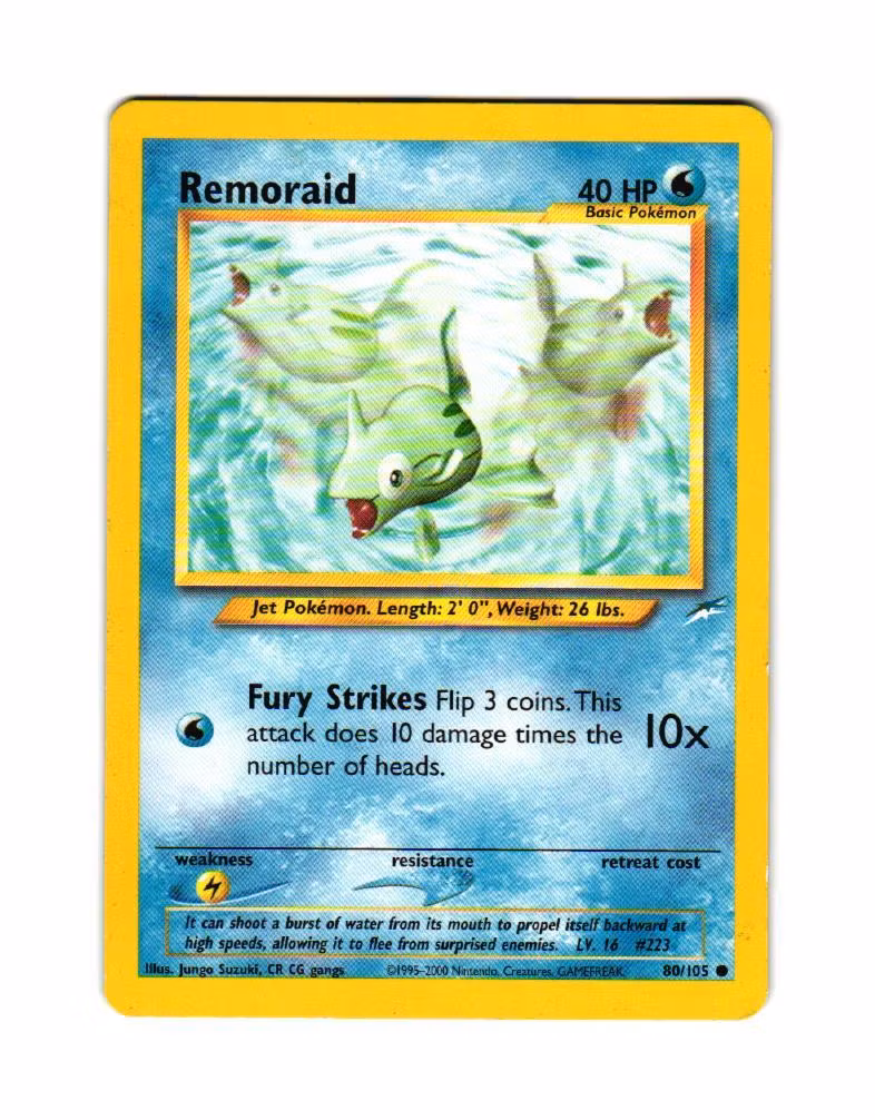 Remoraid Common 80/105 Neo Destiny Pokemon